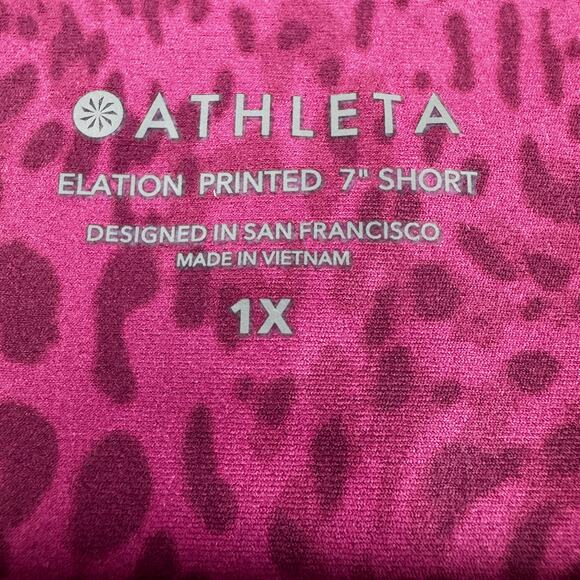 Athleta Elation Printed 7" Inseam Workout Athletic Bike Shorts Women's Size 1X - Picture 4 of 6